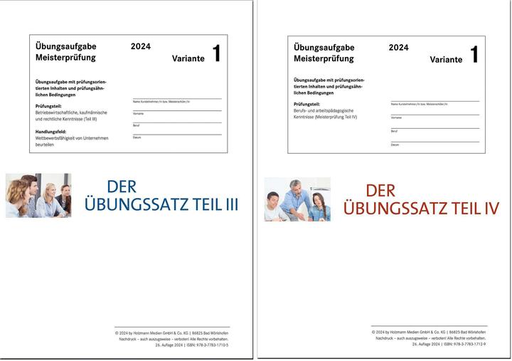 Actual product image Das Übungspaket Teil III + IV - Variante 1 + 2 (German, Bernhard Gress, Lothar Dr Semper, 2024)