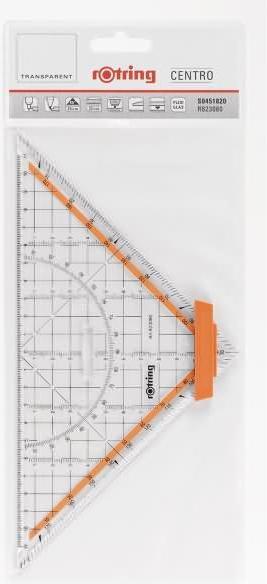 Produktbild Rotring Centro Zeichen-Dreieck mit Griff (230 mm)
