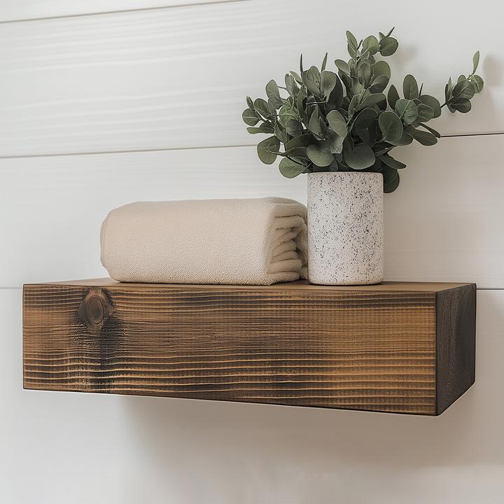Actual product image Hanah Home Rafect Two Decorative Wooden Wall Shelf