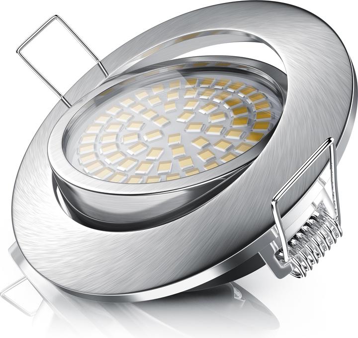 Produktbild Brandson LED Einbaustrahler, dimm & schwenkbarer Deckenspot, Aluminium Rahmen, Deckenstrahler Warmweiss (320 lm)