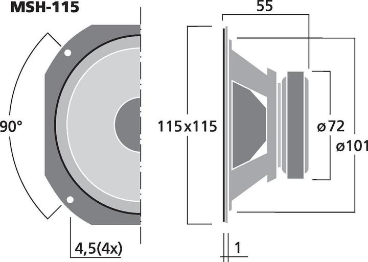 Actual product image Monacor HiFi midrange speaker (1 pcs.)