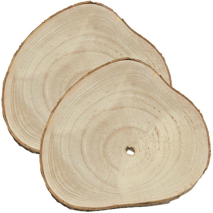 Immagine prodotto Natura Punto Set di 2 sottobicchieri rotondi in legno (2 x, Pan coaster)