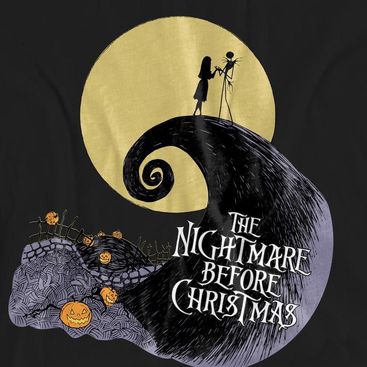 Actual product image The Nightmare Before Christmas Unisex Adult Moon Silhouette T-Shirt (M)