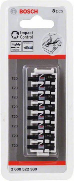 Image du produit Bosch Zubehör Embout de vissage PRO Torx Impact Bit, T20, 25 mm, 8 pcs. (T20)