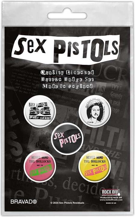 Produktbild AnsteckerSet Never Mind The Bollocks 5erPack Kunststoff Metall