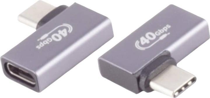 Actual product image BKL Electronic USB-C adapter, 4.0, 90° angle left/right, Pro (USB-C)