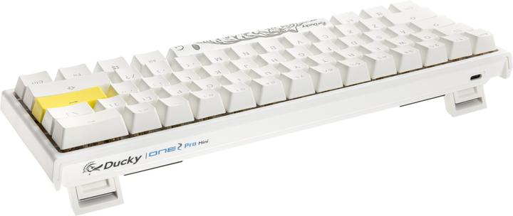 Image du produit Ducky One 2 Pro Mini White Edition Clavier de jeu, RGB LED - Cherry Red (US) (ING. Int., Filaire)