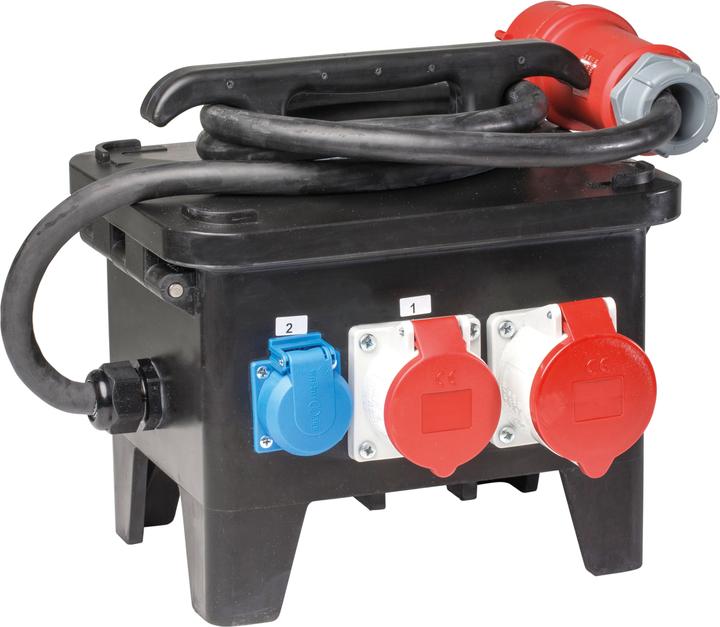 Produktbild As - Schwabe Mobiler Baustellen-Stromverteiler (7 x, CEE 7/3, CEE)