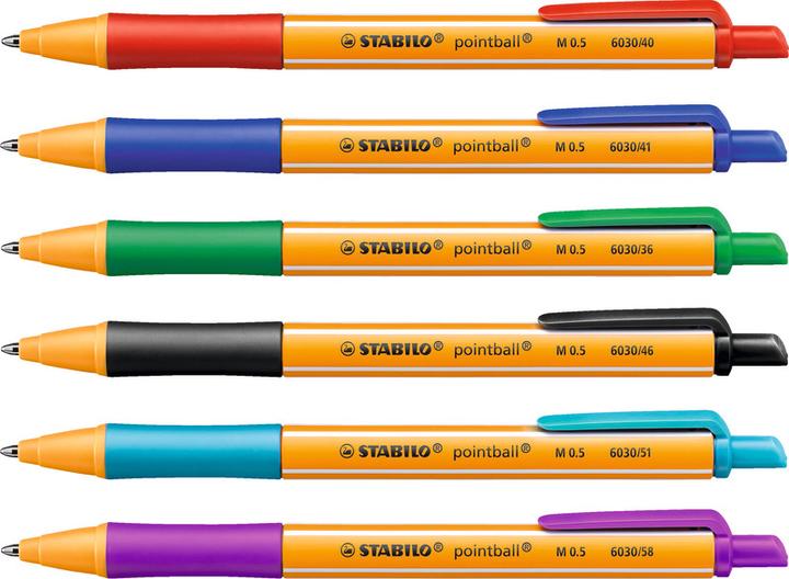 Produktbild STABILO pointball (Rot, Schwarz, Grün, Blau, 4 x)