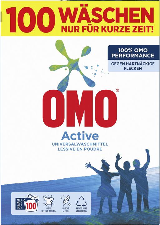 Produktbild OMO Pulver Active (100 Waschgänge, Pulver)