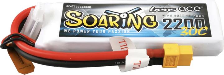 Gens Ace Accumulator G-Tech Soaring 2200mAh 7.4V 30C 2S1P XT60 (7.40 V, 2200 mAh)