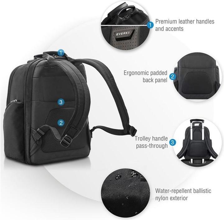 Produktbild Everki Versa Backpack EKP127B Notebook Rucksack Passend für maximal 358 (21 l)