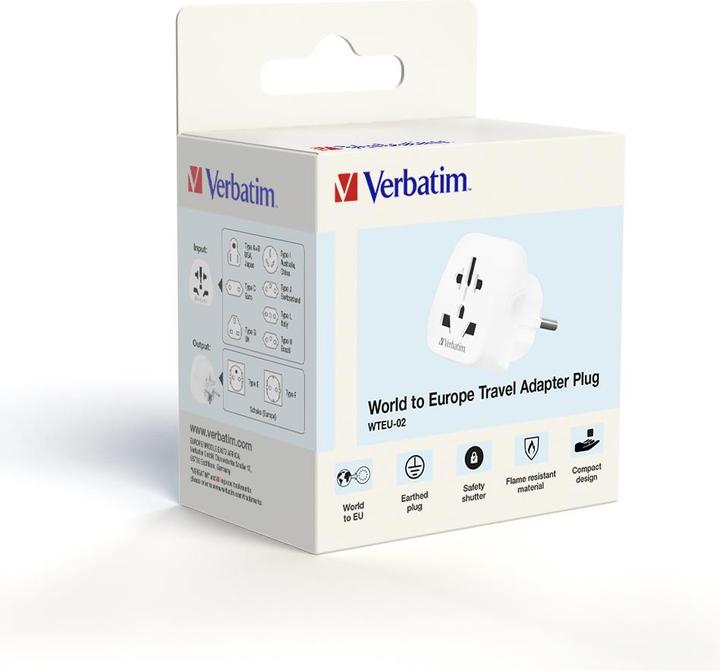 Actual product image Verbatim Travel Plug 'World to Europe