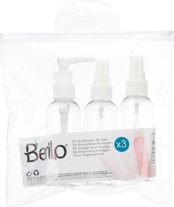 Immagine prodotto Berilo Set da viaggio in plastica bianca trasparente (36 pezzi)