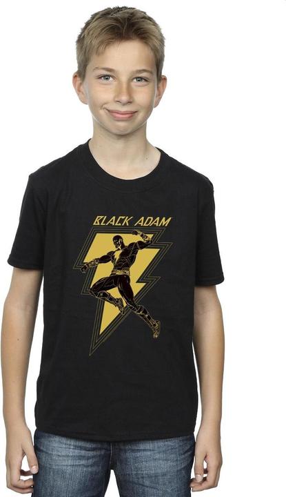 Actual product image Boys Black Adam Golden Bolt Chest T-Shirt (116)
