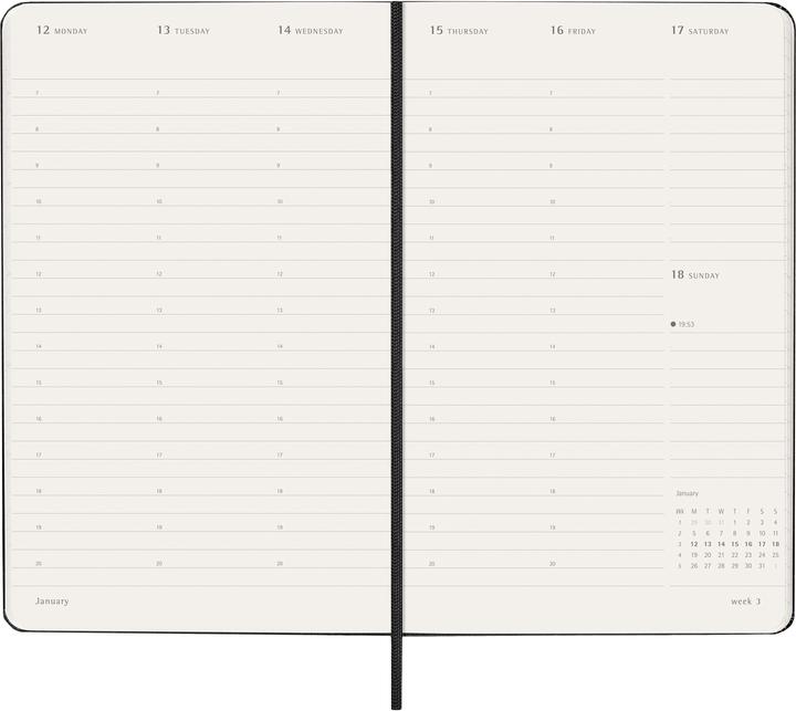 Immagine prodotto Moleskine Agenda business Professional Hard Cover Weekly Vertical Pro (13 x 21 cm, Inglese)