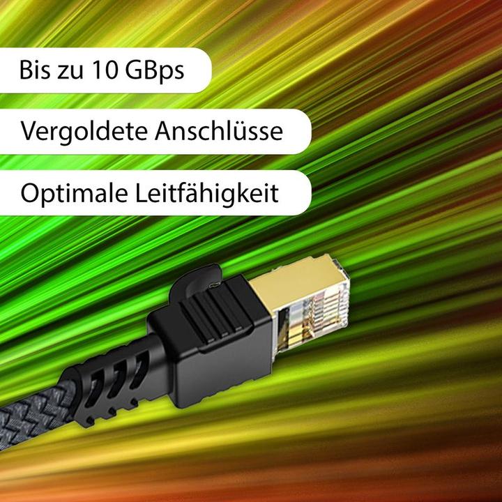 Produktbild Hermex 3m Netzwerkkabel Flachkabel Ethernet LAN Kabel RJ45 Cat. 7 UTP (UTP, CAT7, 3 m)