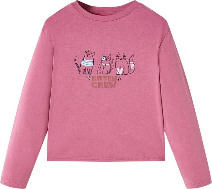 Immagine prodotto VidaXL Camicia da bambino a maniche lunghe rosa lampone 128,Materiale: 95 (128)