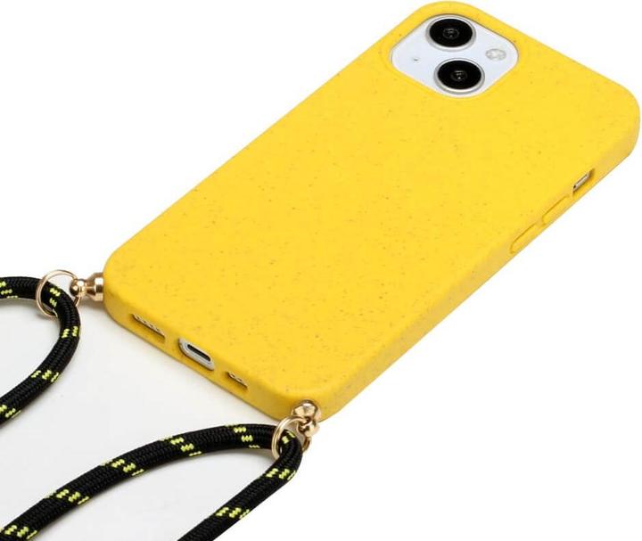 Actual product image Cover-Discount iPhone 15 - Eco-Friendly case with chain yellow (Apple iPhone 15)
