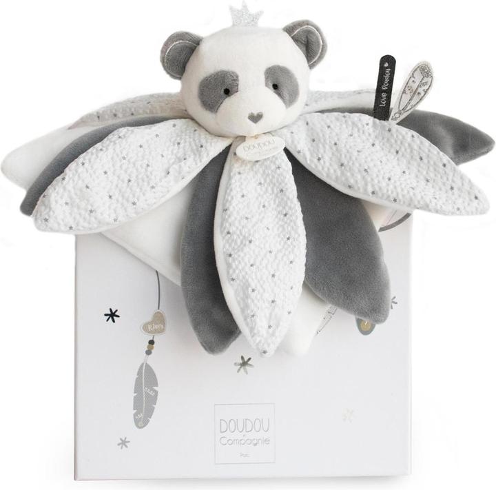 Doudou et Compagnie Schmusetuch Traumfänger Panda Blüte
