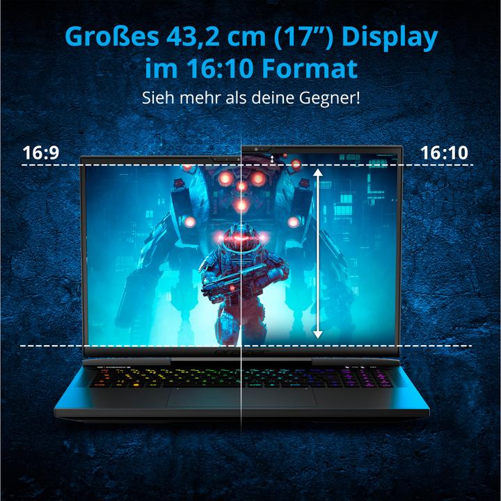 Produktbild Erazer Beast X40E 17" QHD i7-14700HX 16GB/1TB SSD RTX4070 Win11 MD62618 (17", Intel Core i7-14700HX, 16 GB, 1000 GB, DE)