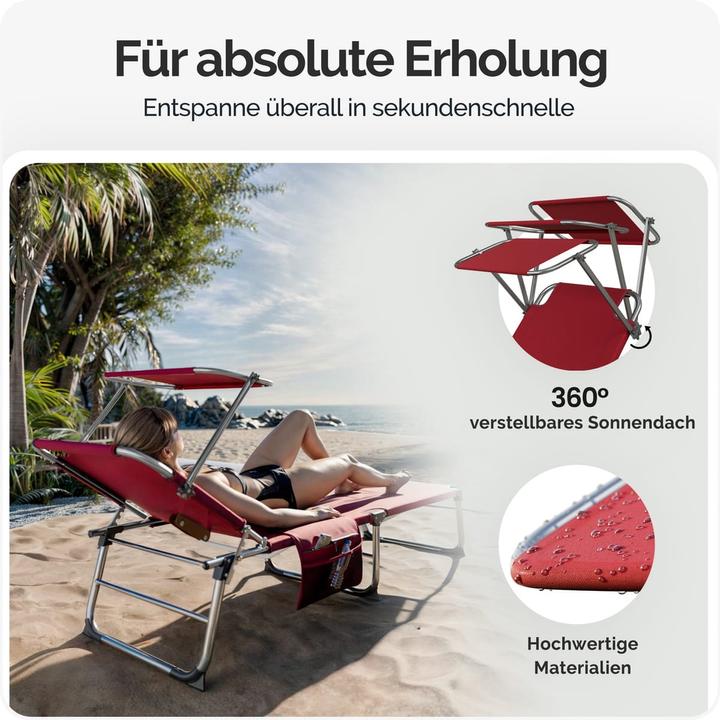Image du produit Casaria Sonnenliege (190 cm)
