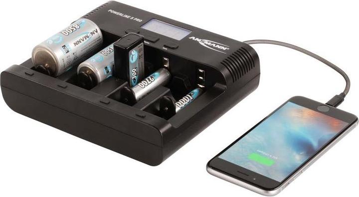 Immagine prodotto Ansmann Caricabatterie Powerline 5 Pro (1 pz., Caricabatterie senza batteria)