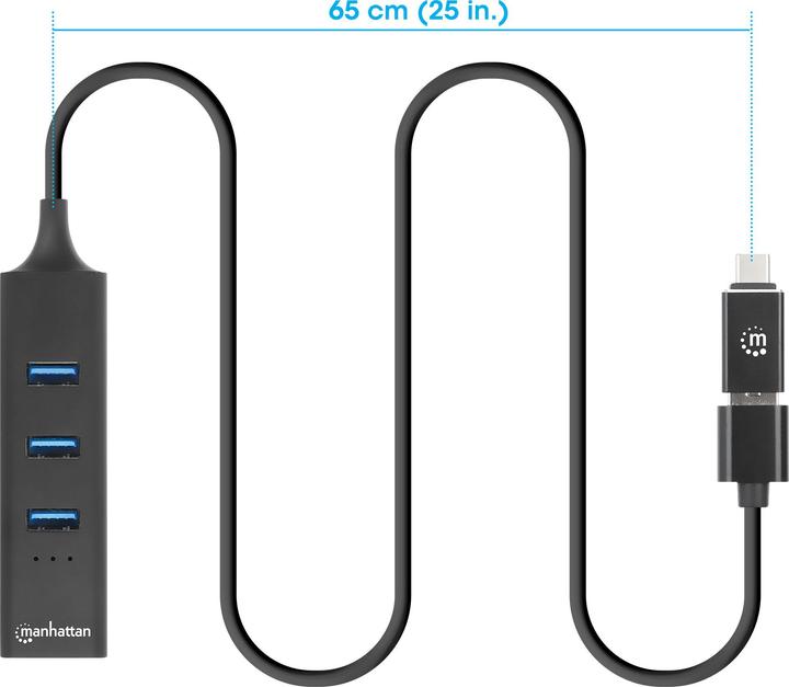 Produktbild Manhattan Kombo (USB-C, 4 Ports)