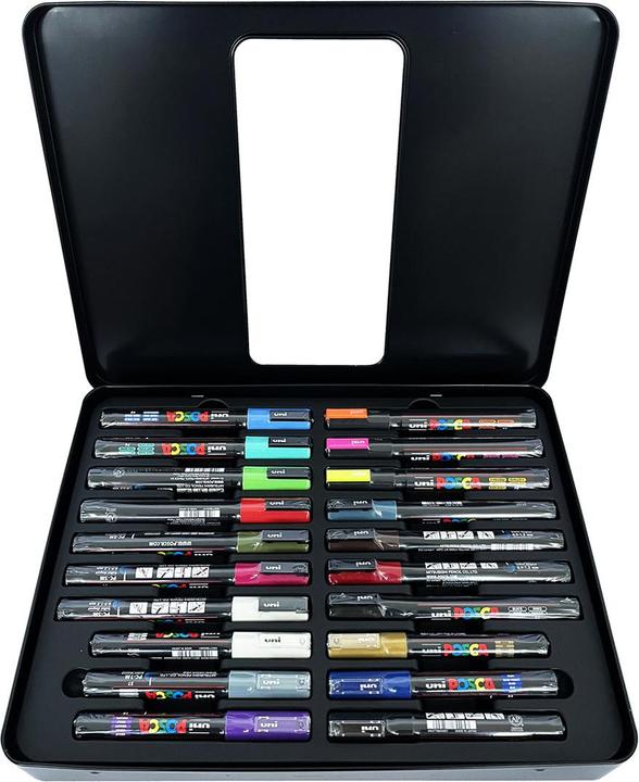Image du produit Posca Marqueur "Street Art" Set de 20 pièces dans une boîte métallique (Multicolore, 20 x)