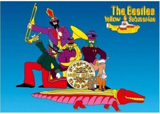 Actual product image The Beatles Yellow Submarine Postcard