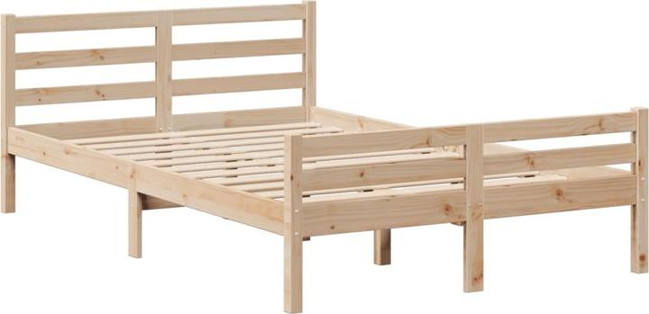 Produktbild VidaXL Massivholzbett Holzbett Bett Doppelbett Bettgestell 140x190cm Kiefernholz (140 x 190 cm)