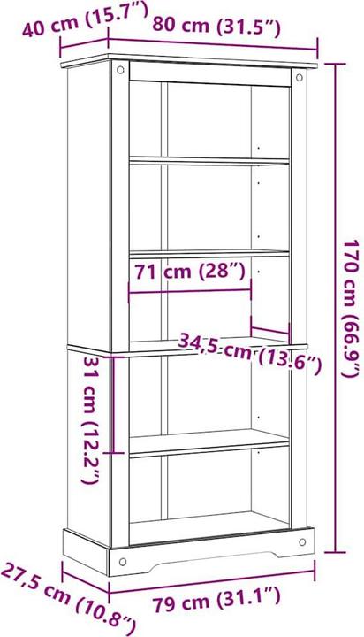 Produktbild VidaXL Prochorus (81 x 40 x 170 cm)