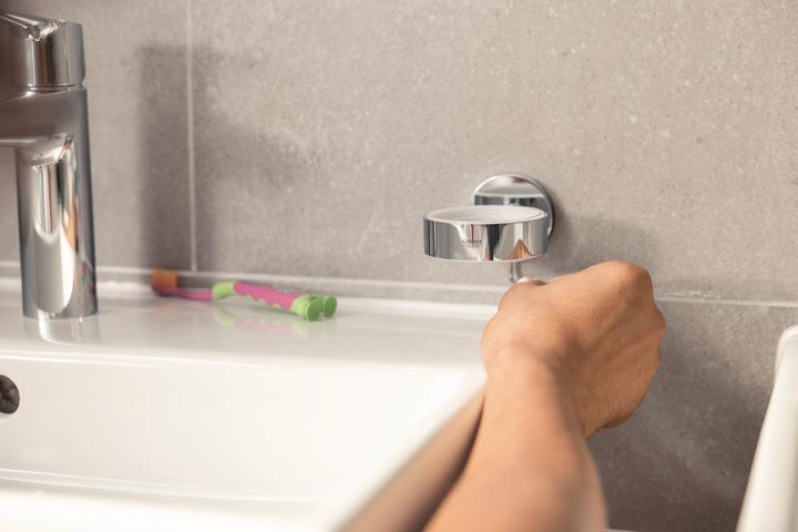 Image du produit Grohe QuickGlue A2 pour accessoires QuickFix avec deux rondelles de fixation (50 g)