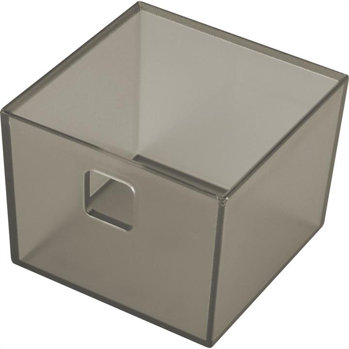 Ninka Banio Behälter 1-fach für Schubladeneinsatz, graphit transluzent 84x84mm