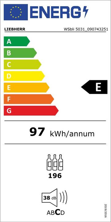 Label énergétique Liebherr 'WSbli 5031' (en anglais)
