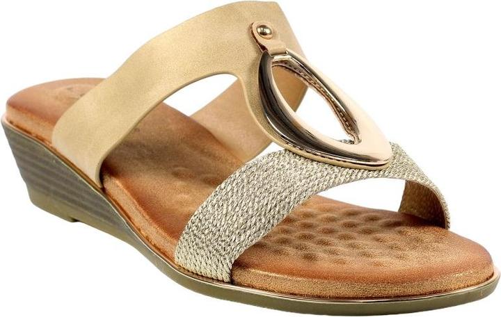 Actual product image Lunar Womens/Ladies Porto Wedge Heel Sandals (36)