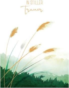 Actual product image Goldbek Funeral Card Green Grasses in Silent Mourning (1 pcs.)