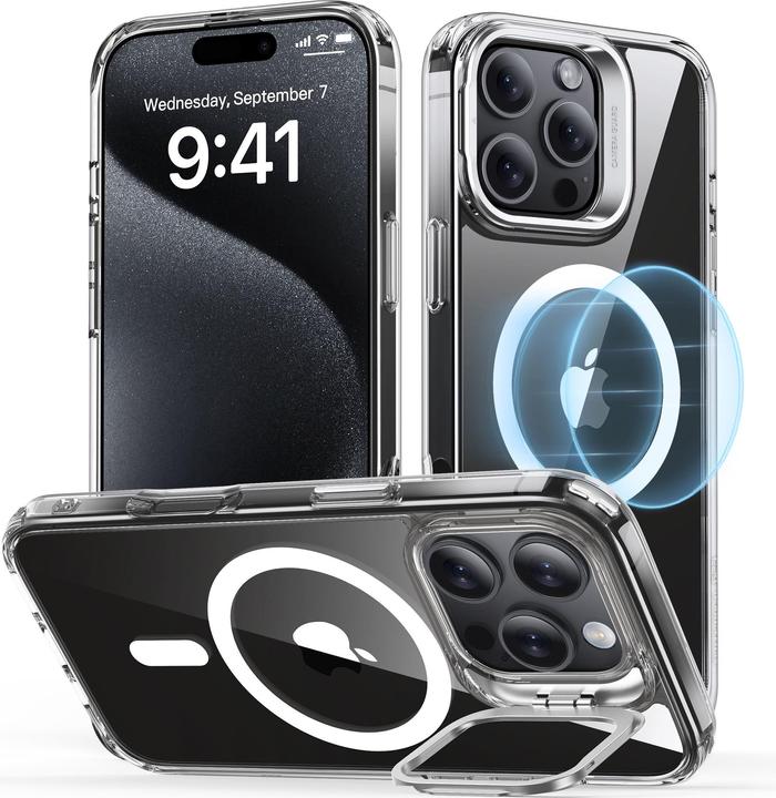 Actual product image ESR Classic Hybrid HaloLock Case with Stash Stand (Apple iPhone 16 Pro)