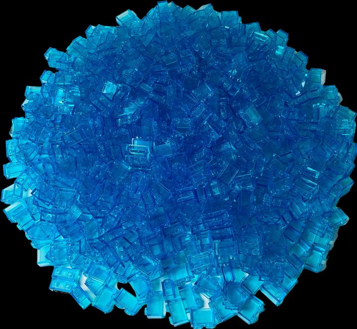 Produktbild LEGO 1x2 Steine Transparent Hellblau (3065, LEGO Zubehör)