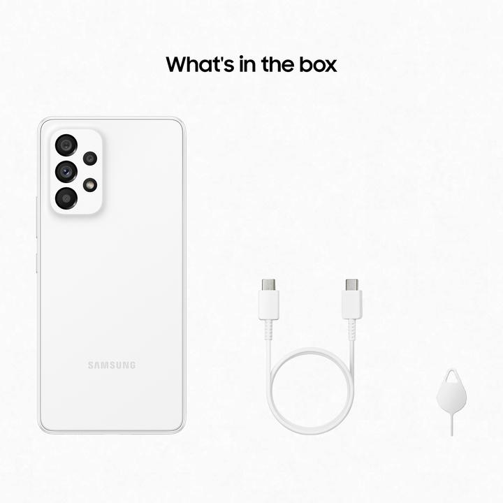 Produktbild Samsung Galaxy A53 5G (128 GB, Awesome White, 6.50", Hybrid Dual SIM, 64 Mpx, 5G)