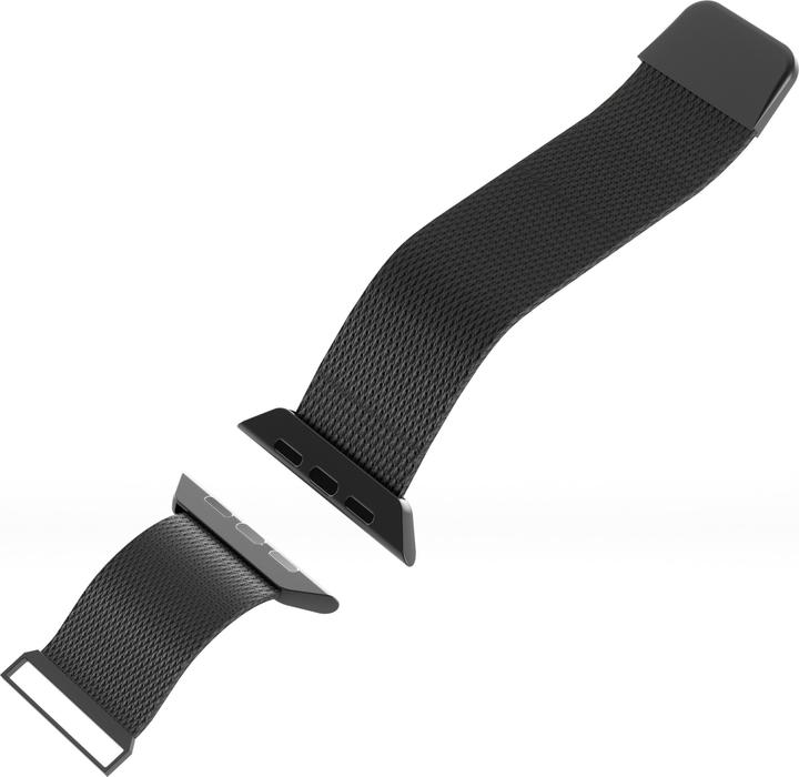 Actual product image Puro Milanese Magnetic Band - Pasek ze stali nierdzewnej do Apple Watch 42/44/45/49 mm (czarny) (42 mm, 44 mm, 45 mm, 49 mm, Stainless steel)