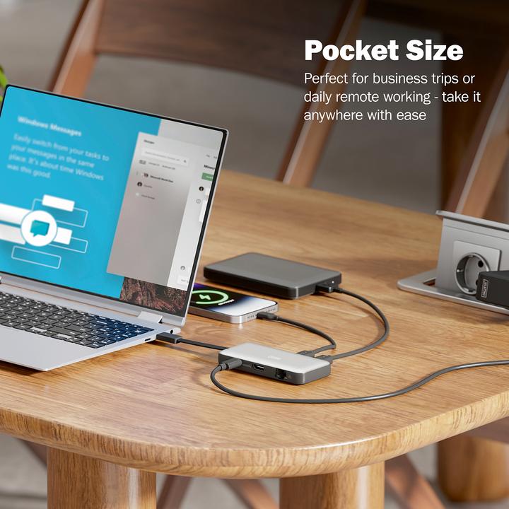 Produktbild Digitus USB-C Travel Docking Station, 7-Port (USB-C, 7 Ports)
