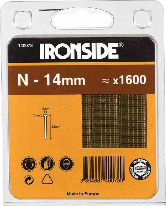 Ironside Heftnägel 14mm m.Kopf (1600 x)