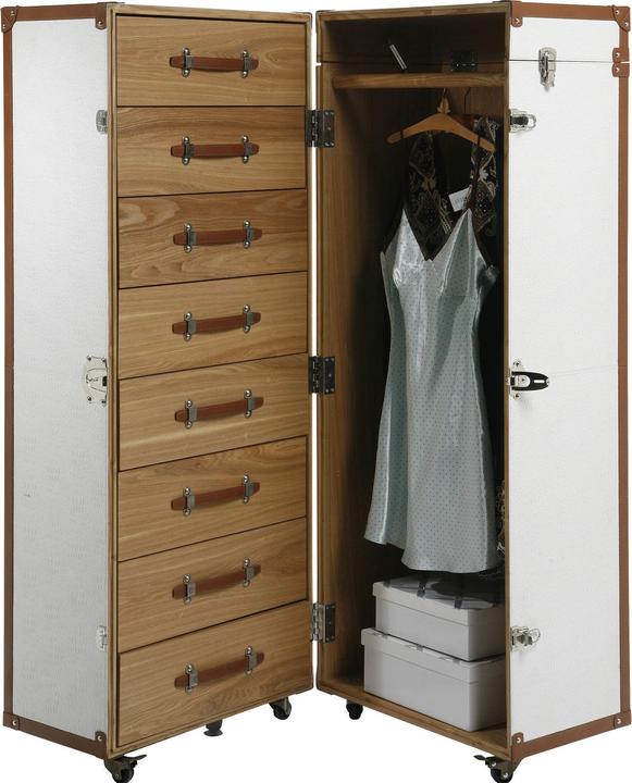 Produktbild Kare Design Schrankkoffer Croco White Cosmopolitan (63 x 56 x 145 cm)