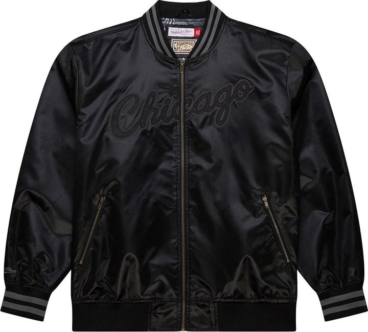 Produktbild Mitchell & Ness M&N Satin Bomber Jacke - STATESIDE Chicago Bulls schwarz - M (M)