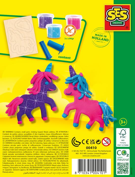 Actual product image Ses 00410 Unicorn Dough Neon Glitter