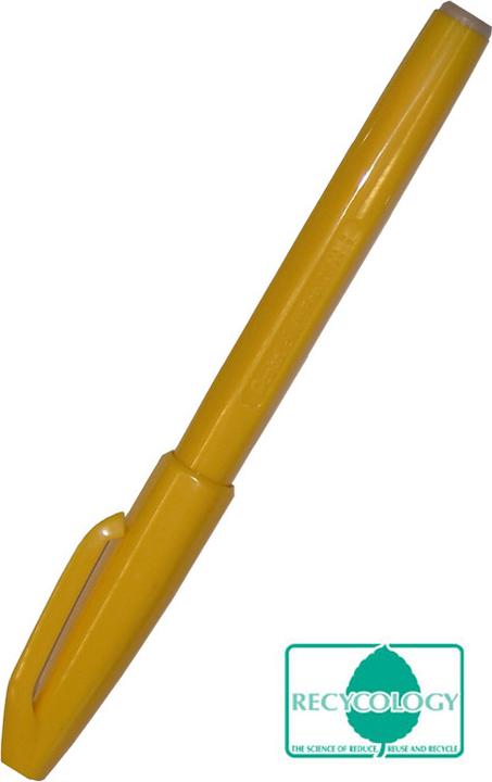 Actual product image Pentel Fibre pen Sign Pen (Yellow, 1.10 x)