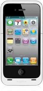 Actual product image mophie JuicePack Air, elegant hard case with integrated battery for iPhone 4/4S - White (Apple iPhone 4s, Apple iPhone 4)
