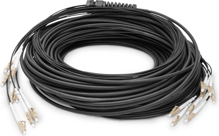 Produktbild Digitus Vorkonfektionierte Glasfaser Universal Breakout Kabel, Multimode OM4, 8 Fasern, LC/UPC - LC/UPC (LSOH, CAT6, 75 m)