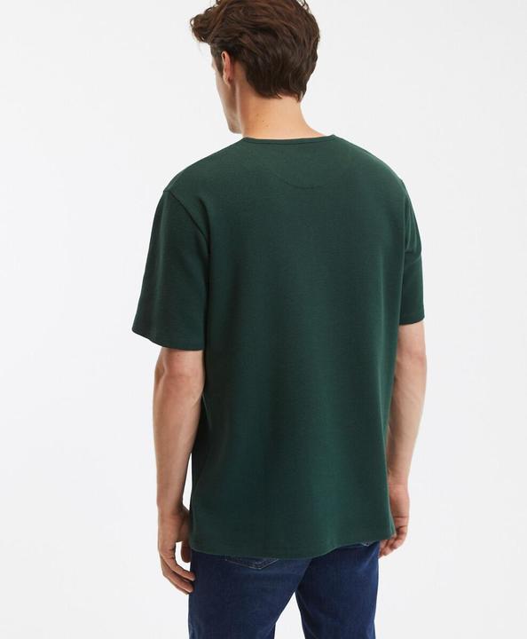 Image du produit La Redoute Collections Haut en forme de t-shirt avec encolure ronde et petite patte de boutonnage (L)